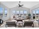 Cozy sunroom featuring comfortable seating, large windows with scenic views, and a seamless connection to the outdoors at 8861 Linton Ln, Brownsburg, IN 46112