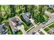 Aerial shot of beautiful homes with well-maintained lawns in a peaceful neighborhood at 907 Oak Terrace Rd, Westfield, IN 46074