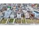 Aerial view of a charming neighborhood featuring well-maintained homes and tree-lined streets at 1111 Fletcher Ave, Indianapolis, IN 46203