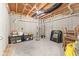 Utility area of an unfinished basement shows the exposed ceiling and mechanicals at 12610 Broadmoor N Ct, Fishers, IN 46037