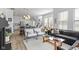 Expansive living room showcasing an open layout connecting the living, dining, and kitchen areas at 13071 Pennington Rd, Fishers, IN 46037