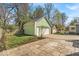 Detached garage with concrete driveway and small lawn at 140 E 44Th St, Indianapolis, IN 46205