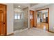Large shower featuring a glass enclosure and multiple shower heads at 2163 Laurel Leaf Ln, Avon, IN 46123