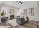 Cozy living room featuring a fireplace and ample natural light at 2215 Van Ness Pl, Indianapolis, IN 46240