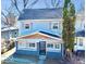 Charming two-story home featuring light blue siding, wood accents, and well-maintained landscaping at 2839 E 19Th St, Indianapolis, IN 46218