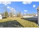 Expansive backyard with a large lawn and fence at 4062 S Meadow Wood Ct, New Palestine, IN 46163