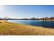 Scenic water view showcasing the lake and surrounding landscape, enhancing the property's appeal at 4287 Prairie Falcon Dr, Zionsville, IN 46077