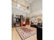 Spacious open-concept living area with tall ceilings, connecting dining and kitchen spaces at 438 E Vermont St, Indianapolis, IN 46202