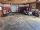 Spacious garage with high ceilings and lots of room for vehicles, storage, and workshop activities at 551 E 600 S, Lebanon, IN 46052