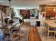 An open layout of living spaces which includes the kitchen, dining and the living room at 551 E 600 S, Lebanon, IN 46052