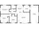 Detailed floor plan showcasing the layout of the home, including the primary bedroom and living room at 6603 Iona Rd, Indianapolis, IN 46203