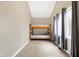 Bedroom showcasing a wood bunk bed beneath a vaulted ceiling with natural light at 6655 Gopher Dr, Nineveh, IN 46164