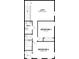 Layout for second floor showing bedrooms 3 and 4, a loft and a bathroom at 7310 Raybourn Ct, Indianapolis, IN 46259