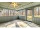 Cozy sunroom enclosed with large windows, offering an abundance of natural light and outdoor views at 8172 S Shoreview Dr, Trafalgar, IN 46181