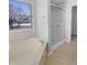 Bright bathroom featuring a soaking tub and glass enclosed shower at 1059 Sugar Maple Dr, Greenwood, IN 46143