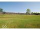 Spacious backyard features a well-maintained lawn and a tall wood fence for privacy and security at 11026 Cool Winds Way, Fishers, IN 46037