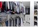 Organized walk-in closet with shelving and hanging space, offering ample storage at 13615 Moorcroft Dr, Fishers, IN 46037
