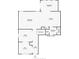 Floor plan of the home showcasing the layout of the kitchen, living room, and dining room at 13615 Moorcroft Dr, Fishers, IN 46037