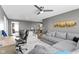 Cozy loft featuring a sectional sofa and home office space at 13615 Moorcroft Dr, Fishers, IN 46037