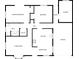 Layout of the home featuring primary bedroom, bedroom, bath, kitchen, living room, dining area, garage, and laundry at 1378 South St, Noblesville, IN 46060