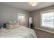 Comfortable bedroom featuring a bed, full-length mirror, and two windows at 1718 Gilmore St, Columbus, IN 47201