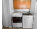 Laundry room with washer and dryer hookups and overhead cabinetry at 2365 Grand Fir Dr, Greenwood, IN 46143