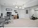Finished basement with carpet floors and modern decor at 2750 Joshua Dr, Carmel, IN 46033