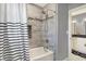 Bathroom with shower and tub at 2750 Joshua Dr, Carmel, IN 46033