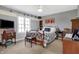 Bedroom with carpeted floors and a full bed at 2750 Joshua Dr, Carmel, IN 46033