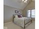 Well-lit bedroom featuring plush carpeting, a large window with blinds, and calming neutral wall colors at 2861 Shadwell Pl, Greenwood, IN 46143