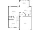 Downstairs floor plan featuring kitchen, living room, dining area, and garage at 3153 Underwood Dr, Whiteland, IN 46184