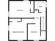 Upstairs floor plan featuring bedrooms, a bath, and hall, offering a detailed view of the layout at 3743 Celtic Dr, Indianapolis, IN 46235