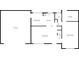 Depiction of the floor plan, showing layout of the living room, kitchen, garage, and other rooms at 3743 Celtic Dr, Indianapolis, IN 46235