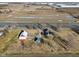 Bird's eye view illustrating the farmhouse, barn, and outlining the rural property's generous boundaries at 4844 N 700 W, McCordsville, IN 46055