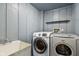 Laundry room includes a new Samsung washer and Bosch dryer, and a utility sink at 4844 N 700 W, McCordsville, IN 46055