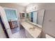 Bathroom featuring a single vanity with great lighting at 5014 Melbourne Rd, Indianapolis, IN 46228