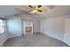 Bright bedroom with vaulted ceilings, laminated wood flooring and double doors at 5014 Melbourne Rd, Indianapolis, IN 46228