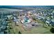 Aerial view of the community pool and playground at 5402 Basin Park Dr, Indianapolis, IN 46239
