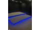 Modern ceiling with multiple levels and recessed blue LED lighting and mounted projector at 5855 Dapple Trce, Indianapolis, IN 46228