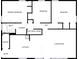 Detailed floor plan showcasing the layout with primary bedroom, kitchen, living room, and additional bedrooms at 639 S Alpha Ave, Brownsburg, IN 46112