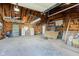 Large garage with concrete floors and built in storage at 724 E 199Th St, Westfield, IN 46074