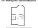Floorplan of the unfinished basement showing overall size and electrical room at 7357 Windridge Way, Brownsburg, IN 46112