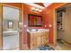 Bathroom with a sink, vanity, mirror and access to closet and bedroom at 7357 Windridge Way, Brownsburg, IN 46112