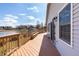 Gorgeous deck overlooking water with built-in seating and charming setting at 8417 Southern Springs Way, Indianapolis, IN 46237