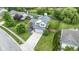 Aerial view of a home with a spacious yard and mature trees in a Gathering-friendly neighborhood at 12612 Clearview Ln, Indianapolis, IN 46236