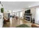 An expansive open-concept space integrates the kitchen, dining, and living areas seamlessly at 12612 Clearview Ln, Indianapolis, IN 46236