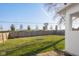 A view of the backyard and surrounding neighborhood at 1319 Brookside Dr, Columbus, IN 47201