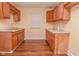 Partially finished kitchen with wooden cabinets and laminate countertop at 1937 N Lasalle St, Indianapolis, IN 46218