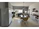 Eat-in kitchen with vintage cabinetry and breakfast nook at 218 S 5Th Ave, Beech Grove, IN 46107