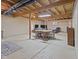 Large unfinished basement with exposed ceiling, dining area, and recreational space at 553 Farnham Dr, Westfield, IN 46074